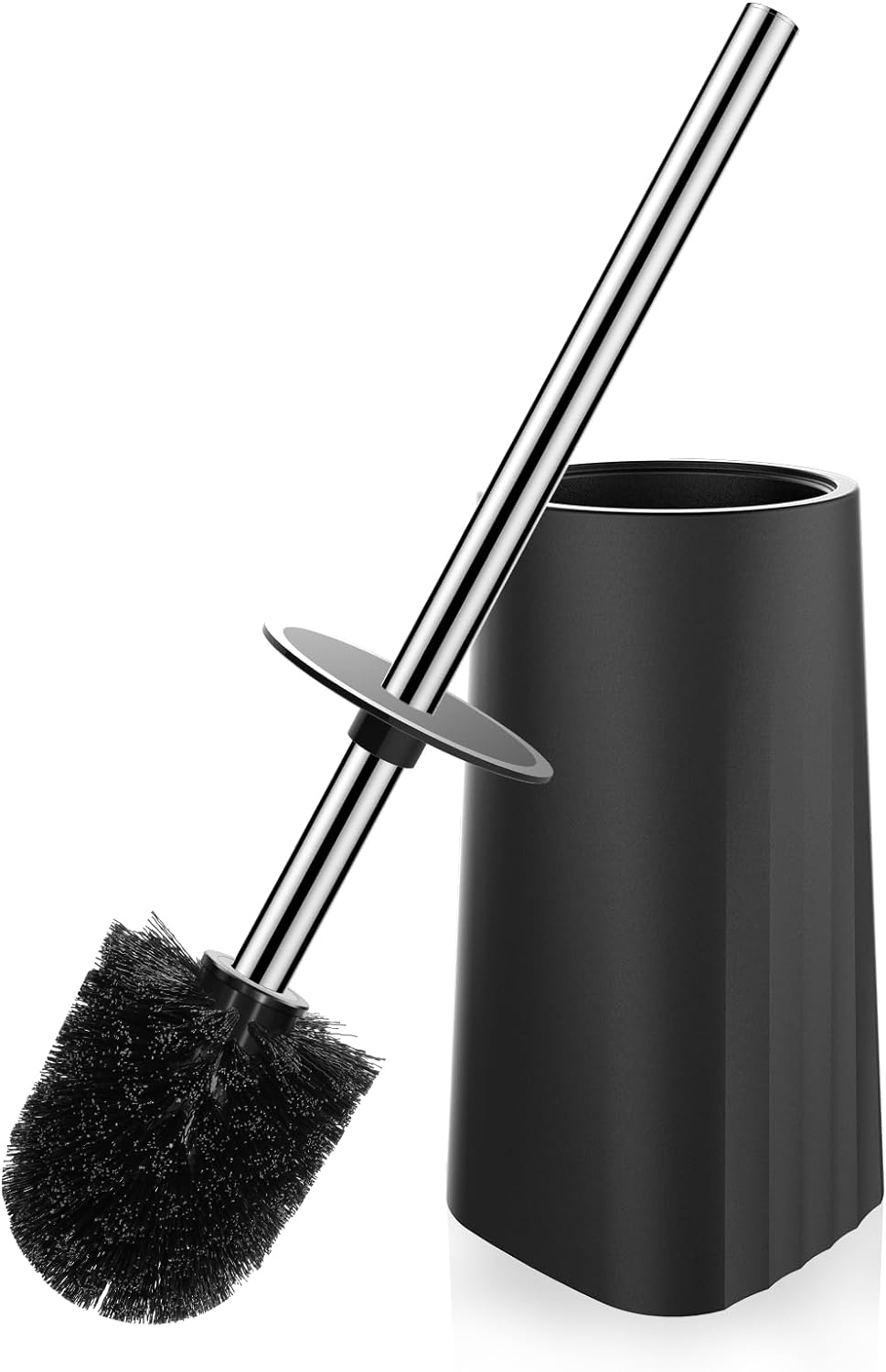 SetSail Toilet Brush, Toilet Bowl Brush and Holder Compact Size Toilet Brushes for Bathroom with 304 Stainless Steel Handle Toilet Cleaner Brush with Durable Scrubbing Bristles, Splash-Proof