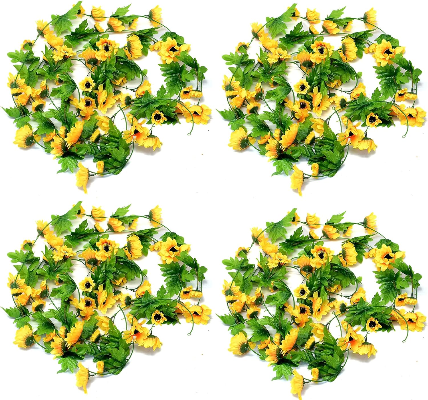 8 Pcs 7.4 Feet Artificial Sunflower Garland, for Wedding Decorations Office and Home Decorations (Sunflower, 8)