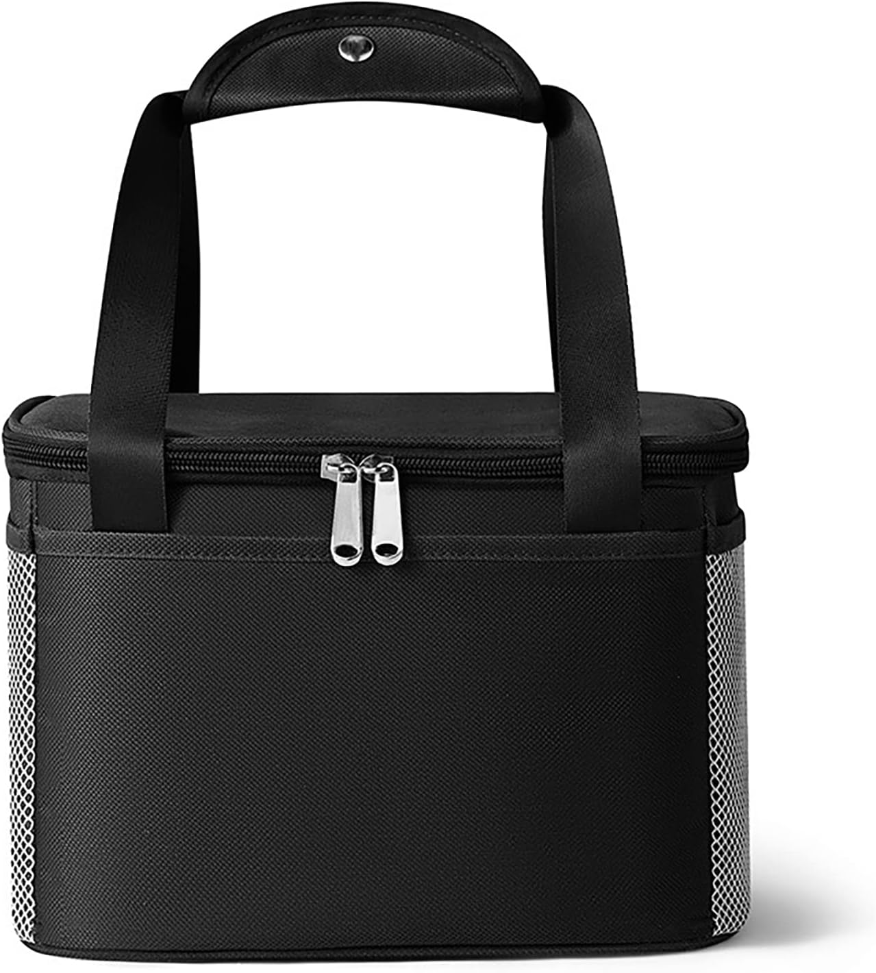 Yansanido 6L Thickened Black Reusable Insulated Lunch Bag for Women and Men Travel Picnic and Lunch Box (Small, Black)