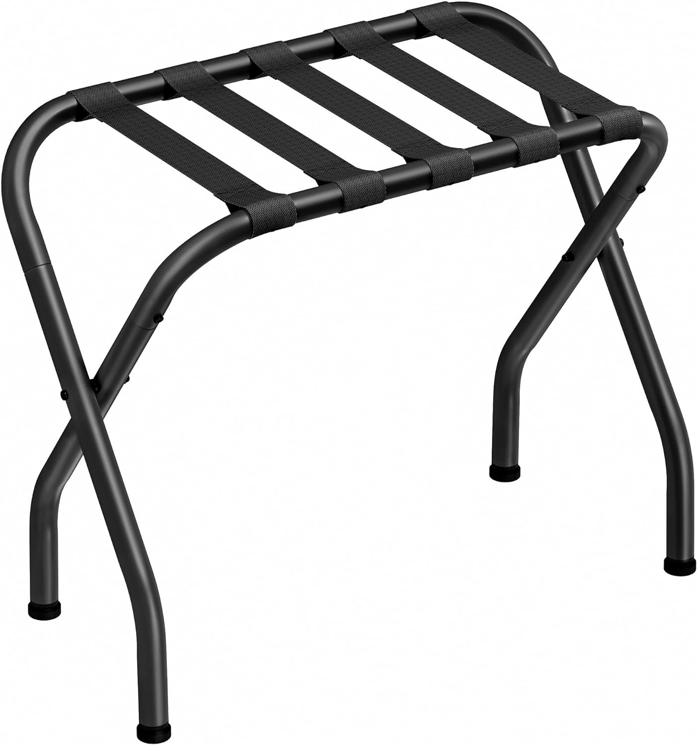 SONGMICS Luggage Rack, Luggage Rack for Guest Room, Suitcase Stand, Steel Frame, Foldable, for Bedroom, Black URLR64B