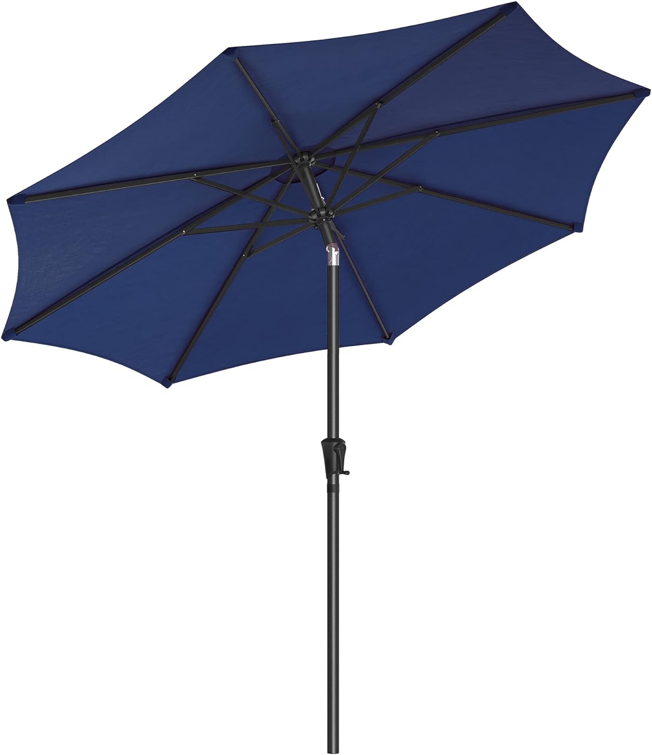 SONGMICS Patio Umbrella, 9 ft Outdoor Table Umbrella, Deck Umbrella, with 8 Ribs, UPF 50 , 30 Dual-Tilt System, Base Not Included, for Patio, Garden, Pool, Navy Blue UGPU09BU