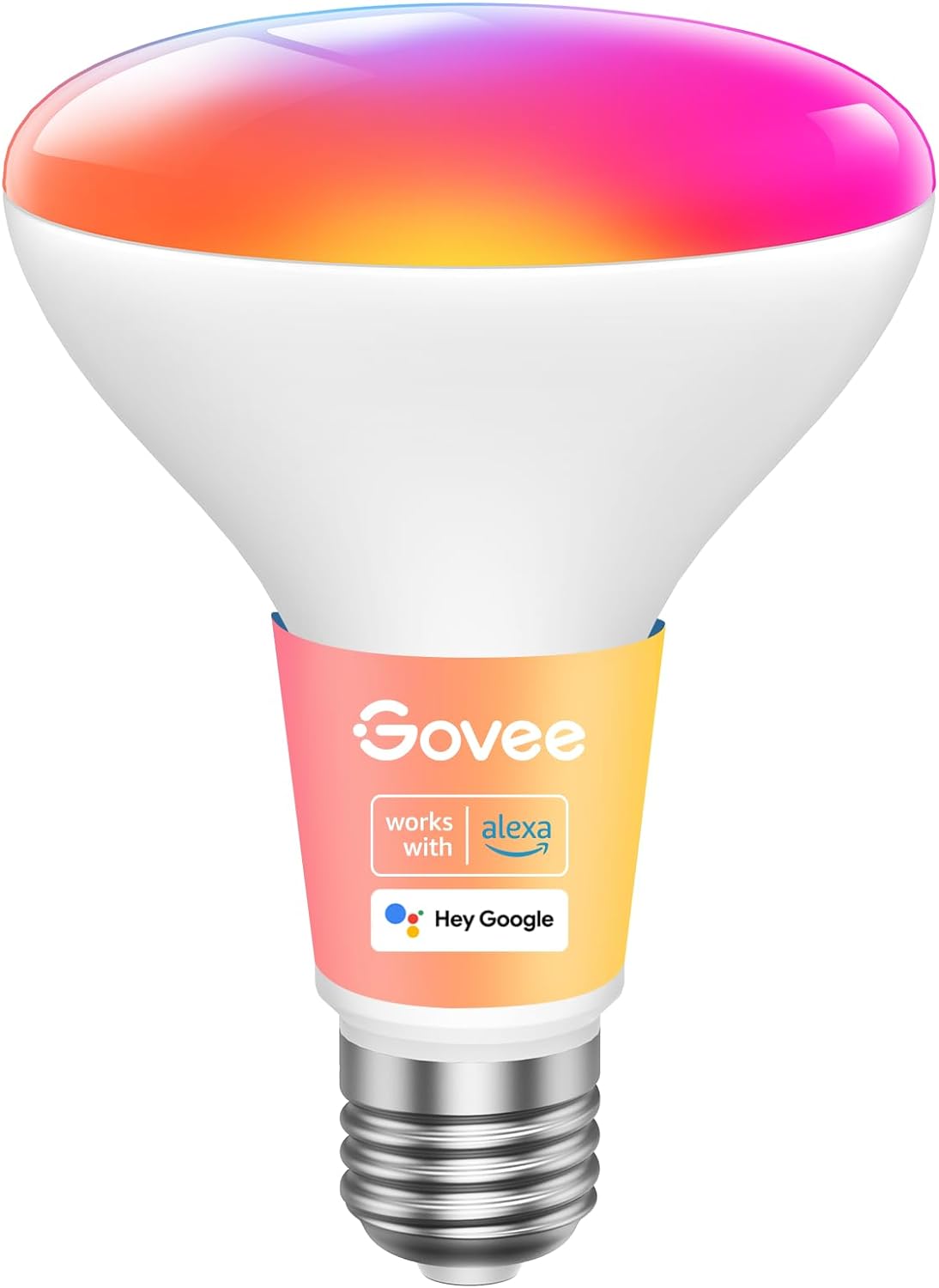 Govee Smart Light Bulbs, 1200 Lumens Dimmable BR30 Bulbs, RGBWW Color Changing Light Bulbs, WiFi & Bluetooth LED Bulbs, 16 Million Colors, Music Sync, Compatible with Alexa, Google Assistant, 1 Pack