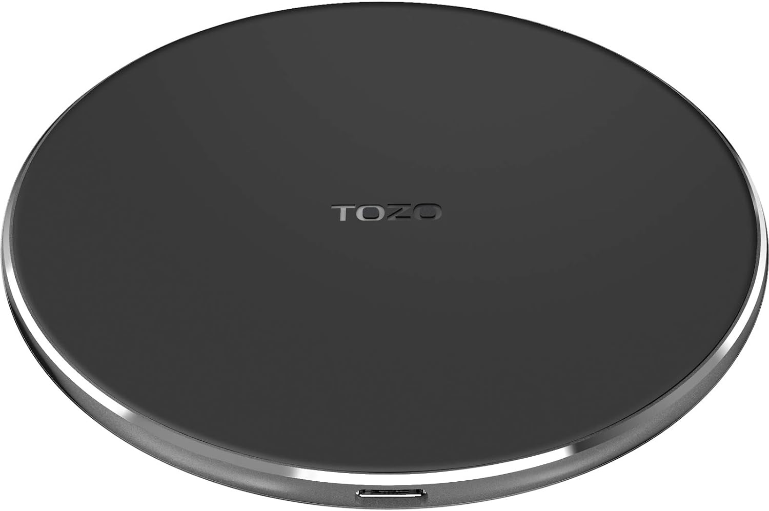 TOZO W1 Wireless Charger, 10W Qi-Certified Fast Charging Pad with Aviation Aluminum Computer Numerical Control Technology Compatible with iPhone 14 13 12 Series, Samsung Galaxy Series (NO AC Adapter)