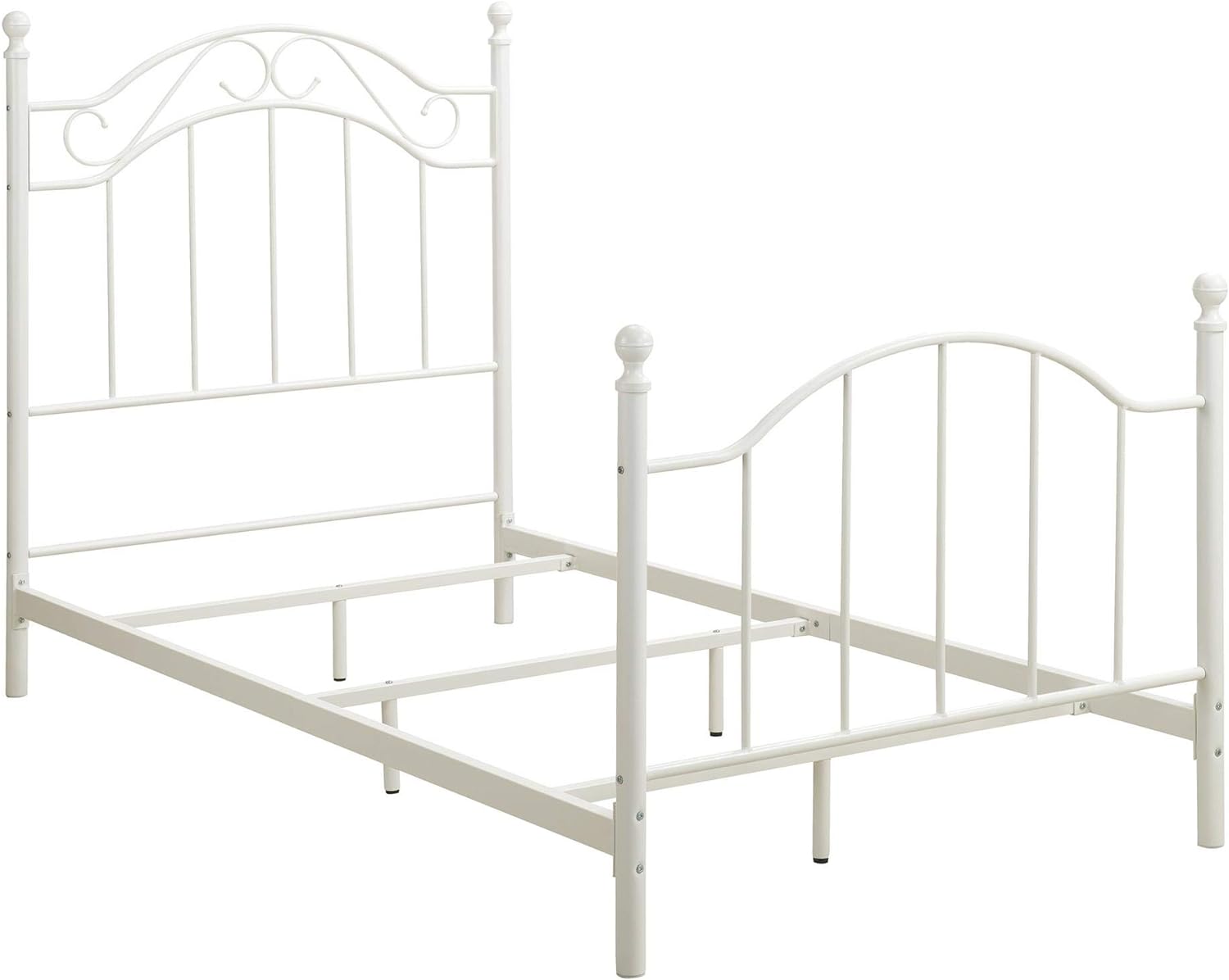 Dorel Living Winnie, White Twin Metal Bed,