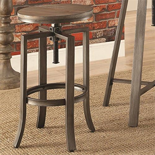 Home Square Set of 2 Adjustable Wood Stools