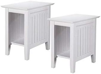 Home Square Set of 2 Side Table in White