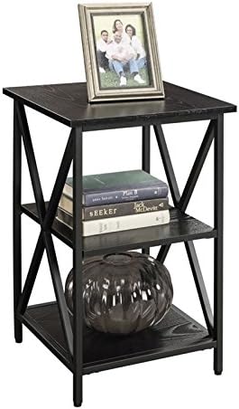 Home Square 3 Piece Coffee Table Set with Coffee Table and (Set of 2) End Table in Black