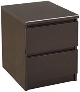 Home Square 3 Piece Bedroom Set with 6 Drawer Double Dresser and Two 2 Drawer Nightstands in Coffee