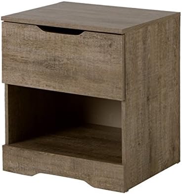 Home Square Bedroom Furniture Set of 2 Nightstands in Weathered Oak