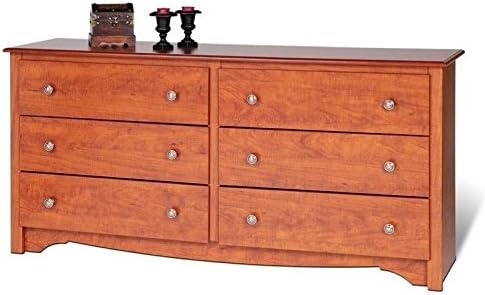 Home Square Monterey 3 Piece Bedroom Set with 2 Wooden Nightstands and Bedroom Dresser in Cherry