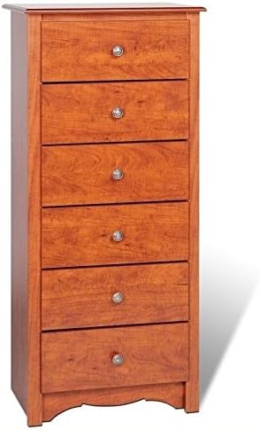 Home Square Contemporary 3 Piece Set with Lingerie Chest Bedroom Dresser and Woodne Nightstand in Cherry