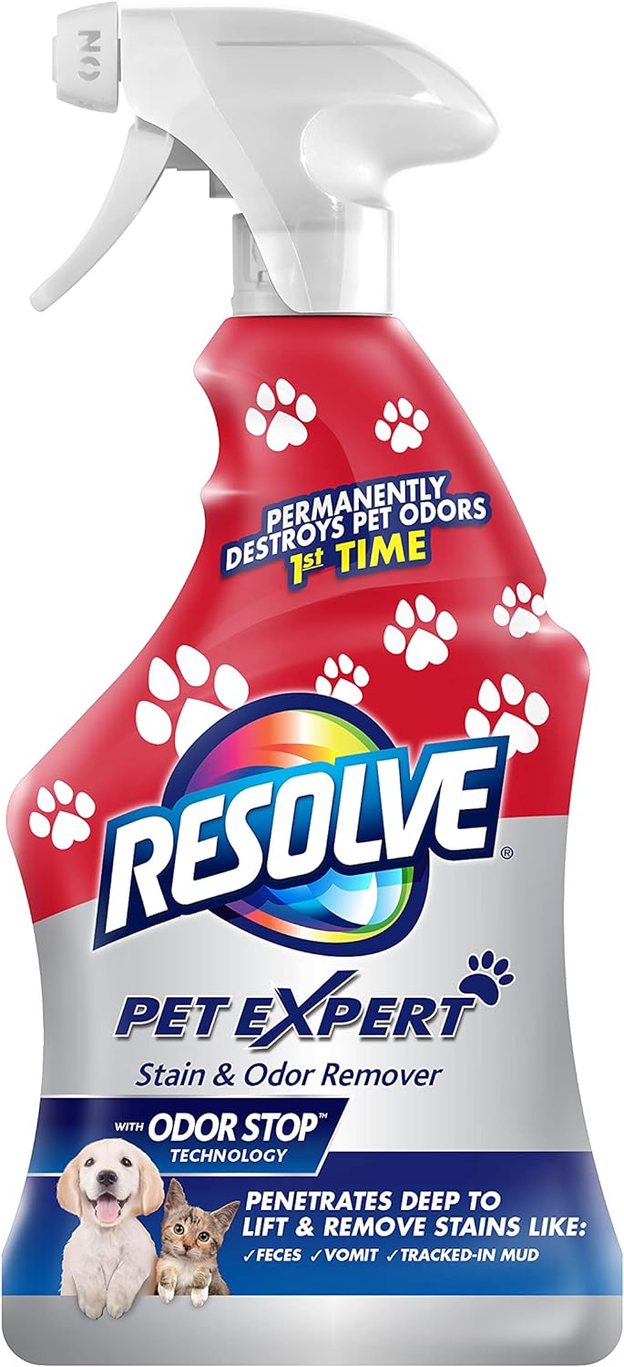 Resolve Pet Expert Stain and Odor Remover, Carpet Cleaner, Pet Stain and Odor Remover, Carpet & Upholstery Cleaner - Removes Stains and Odors, 22 oz