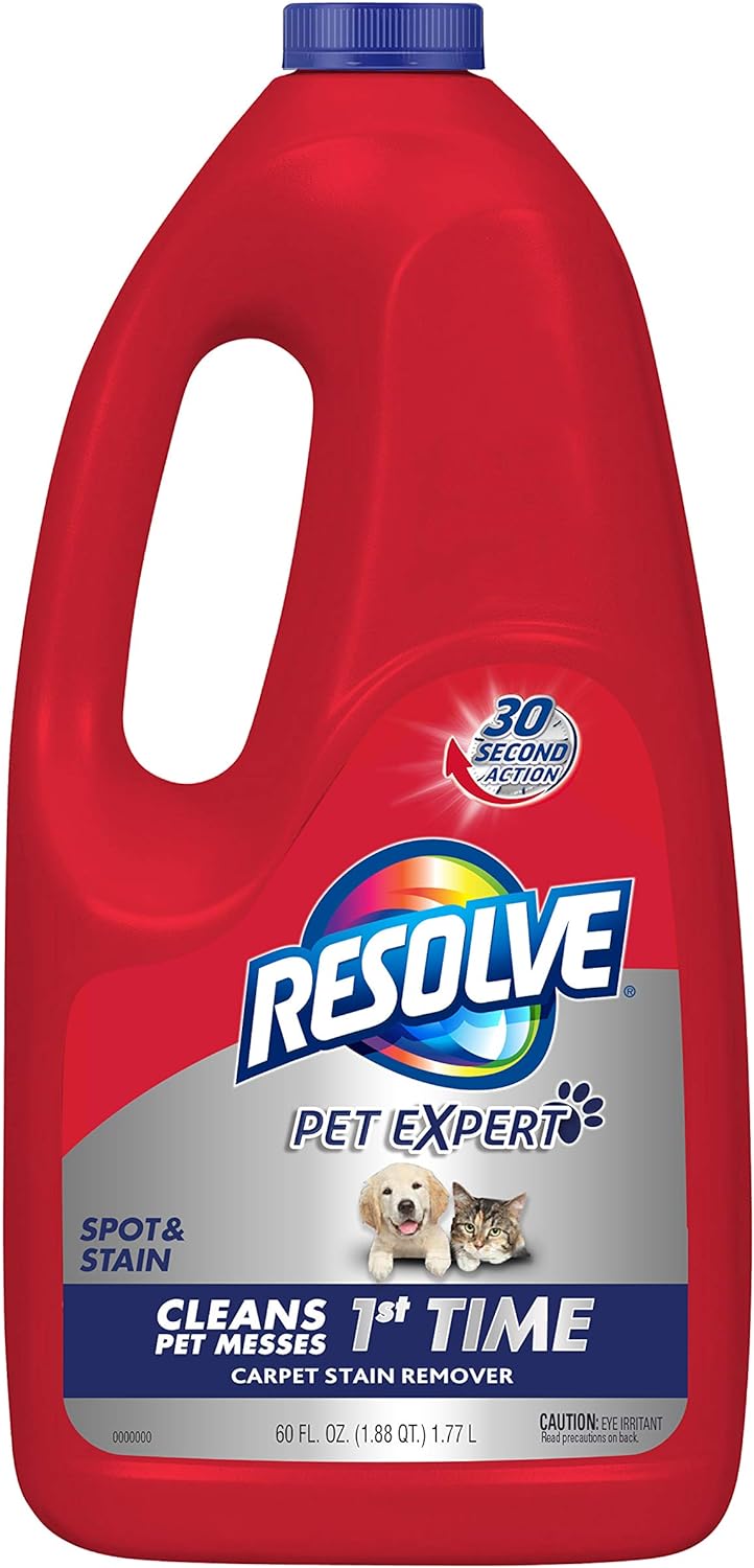 Resolve Pet Expert Carpet Spot & Stain Remover Spray Refill, Pet Stain and Odor Remover, Carpet Cleaner, 60 Oz