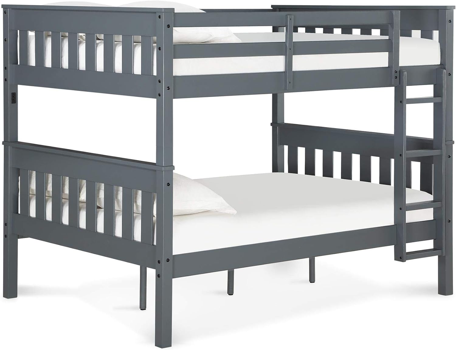 Dorel Living Moon Full Over Full Bunk Bed with USB Port, Gray