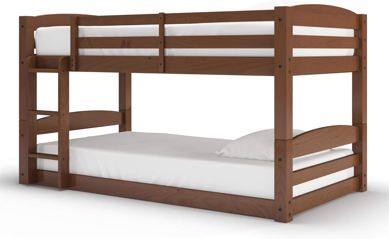 DHP Phoenix Floor Bunk Bed, Twin over Twin, Mocha