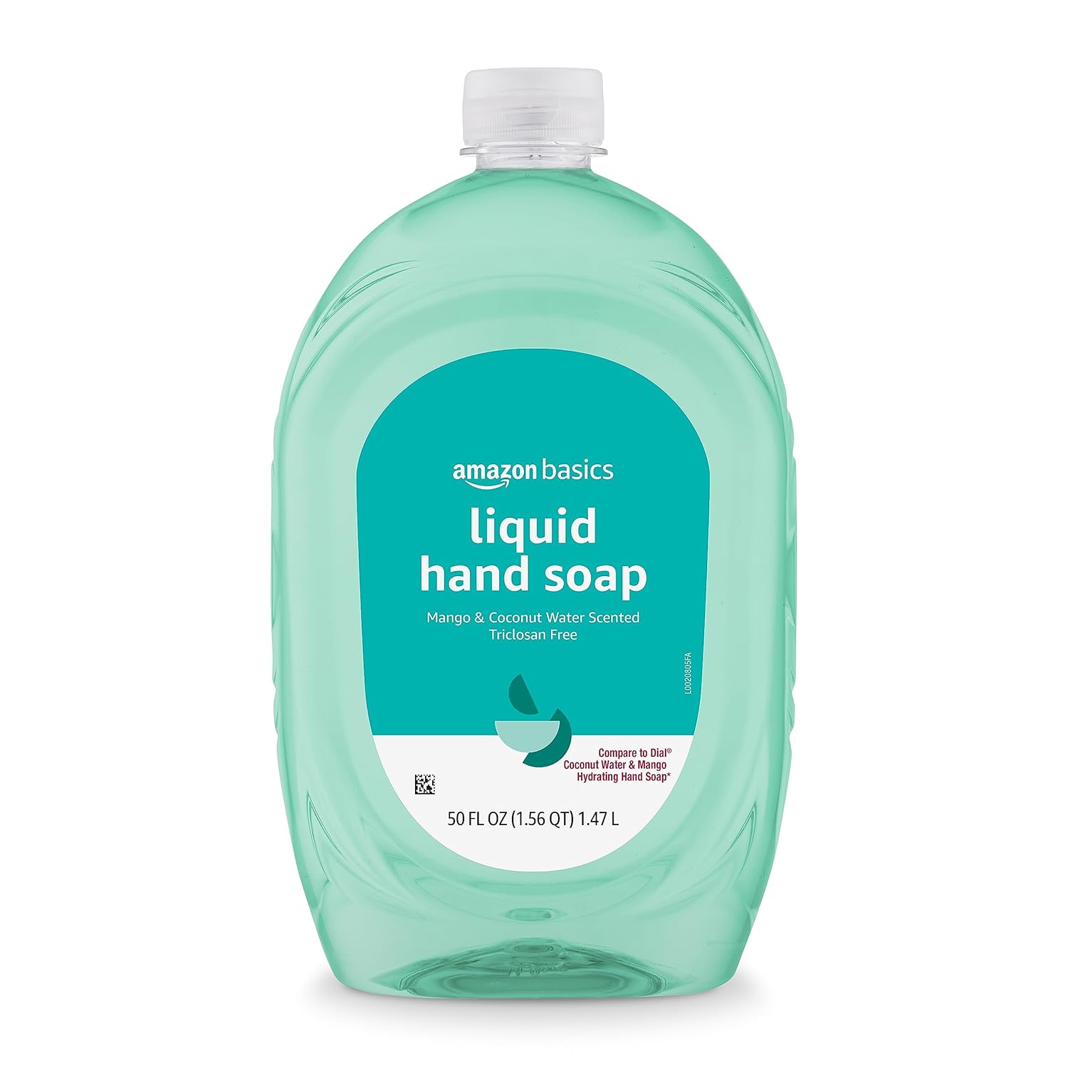 Amazon Basics Liquid Hand Soap Refill, Mango and Coconut Water Scent, Triclosan-Free, 50 Fl Oz (Pack of 1) (Previously Solimo)