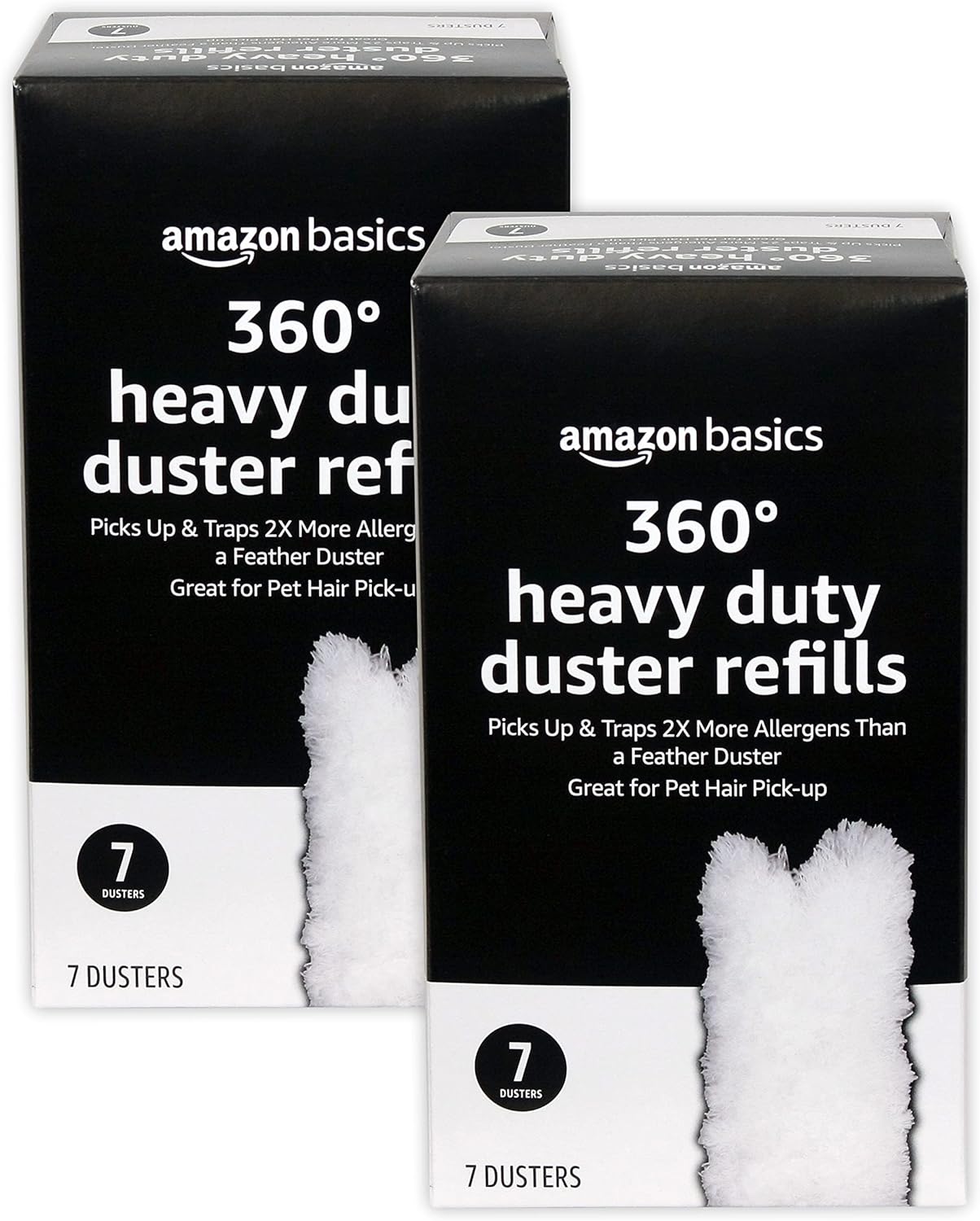 Amazon Basics 360 Heavy Duty Duster Refill, 14 Count, White