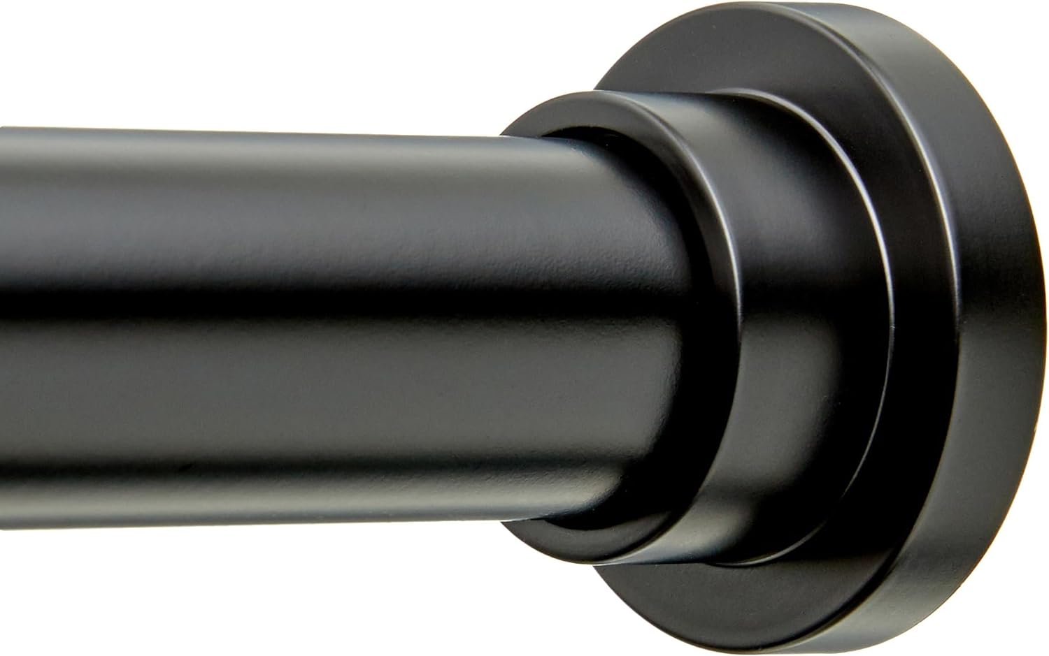 Amazon Basics Adjustable Indoor Outdoor Tension Curtain Rod, 24-36" Length, Black