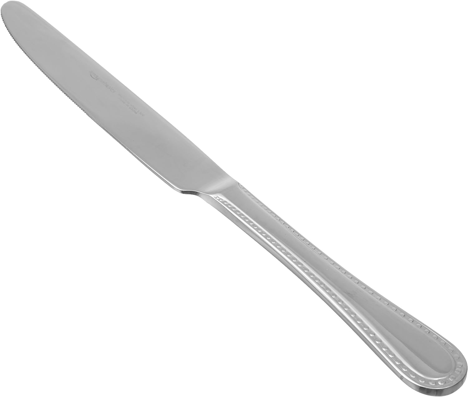 Amazon Basics Stainless Steel Dinner Knives with Pearled Edge, Pack of 12, Silver