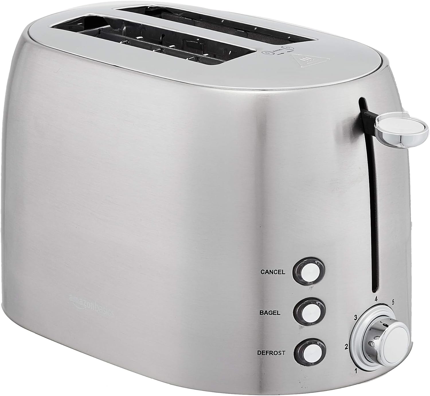 Amazon Basics 2 Slot Toaster, Brushed Silver