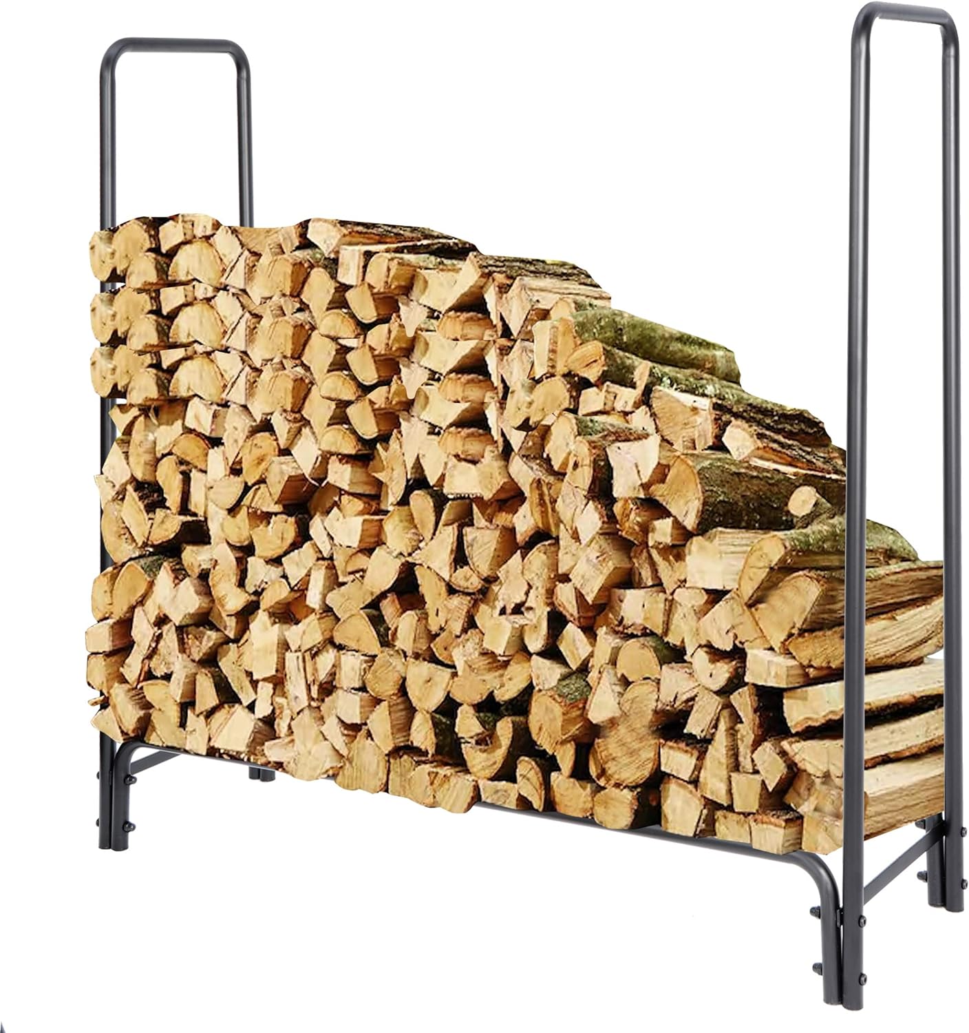 ZENY Firewood Rack Outdoor 4ft Heavy Duty Log Holder for Fireplace Indoor Fire Wood Storage Stacker Stand