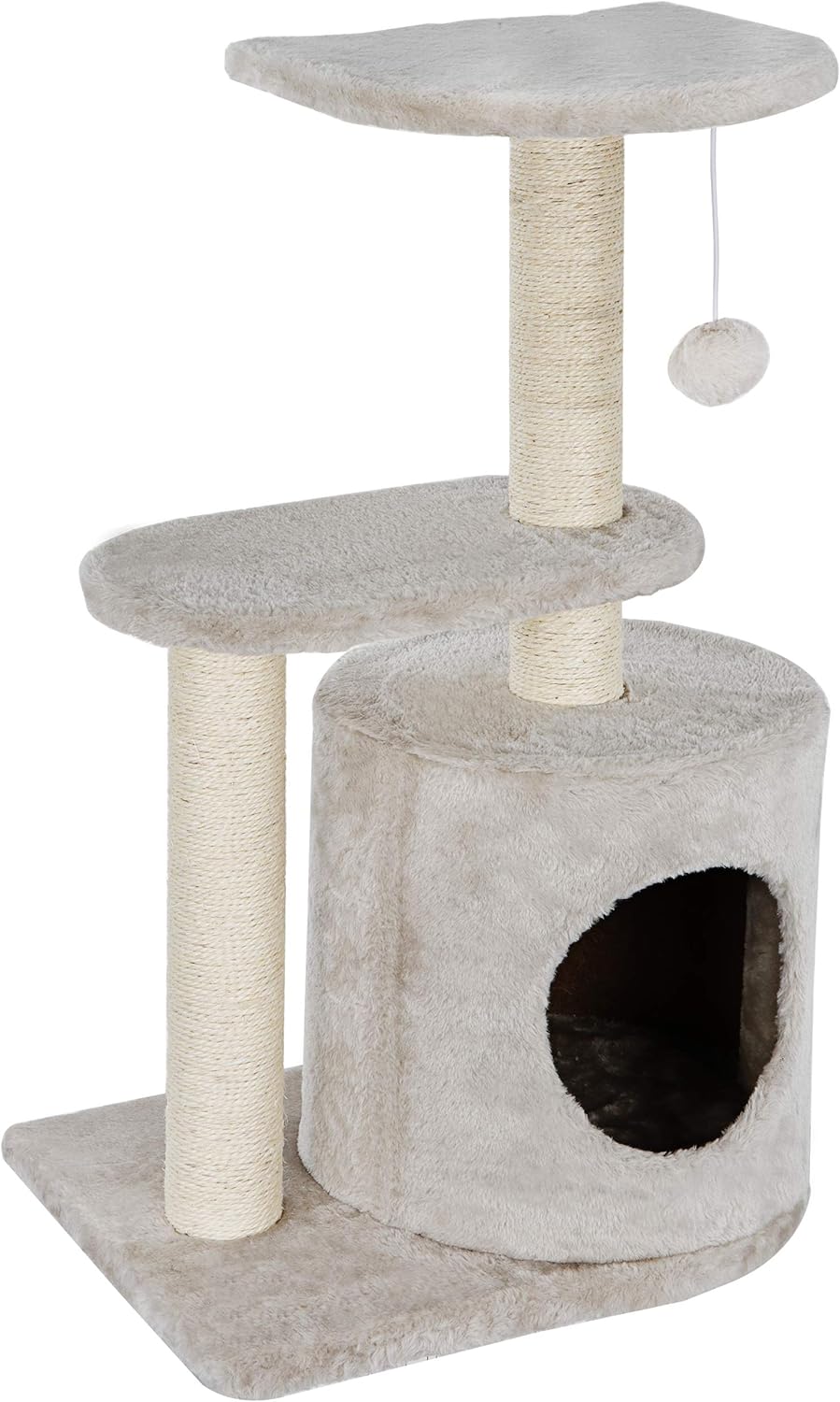 ZENY Cat Tree with Cave, Cat Tower Furniture Scratching Post for Kittens Pet House Play