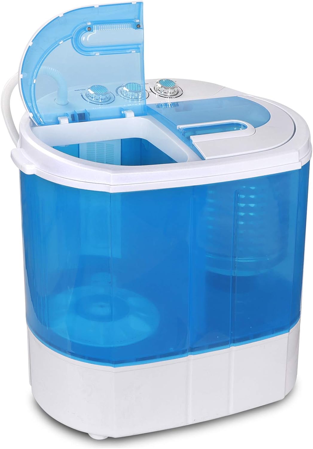 ZENY Portable Clothes Washing Machine Mini Twin Tub Small Laundry Washer Aparment Spin Dryer 9.9lbs Capacity Lightweight for Dormitory, RV blue