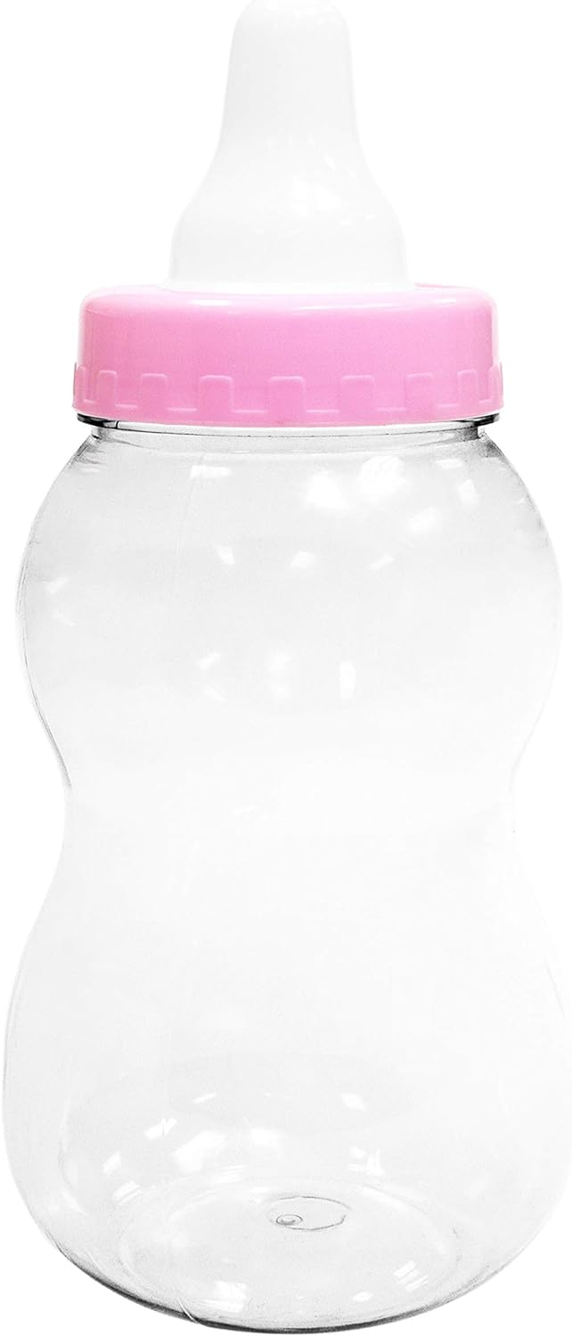 13 Jumbo Fillable Baby Shower Bank Plastic Decoration Centerpiece  (Pink, 13)