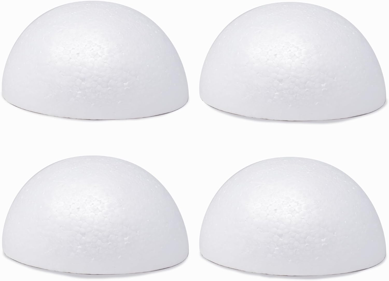 8 Craft Foam Half Ball - Smooth Half Foam Polystyrene Balls for Craft and Project, Pack of 4