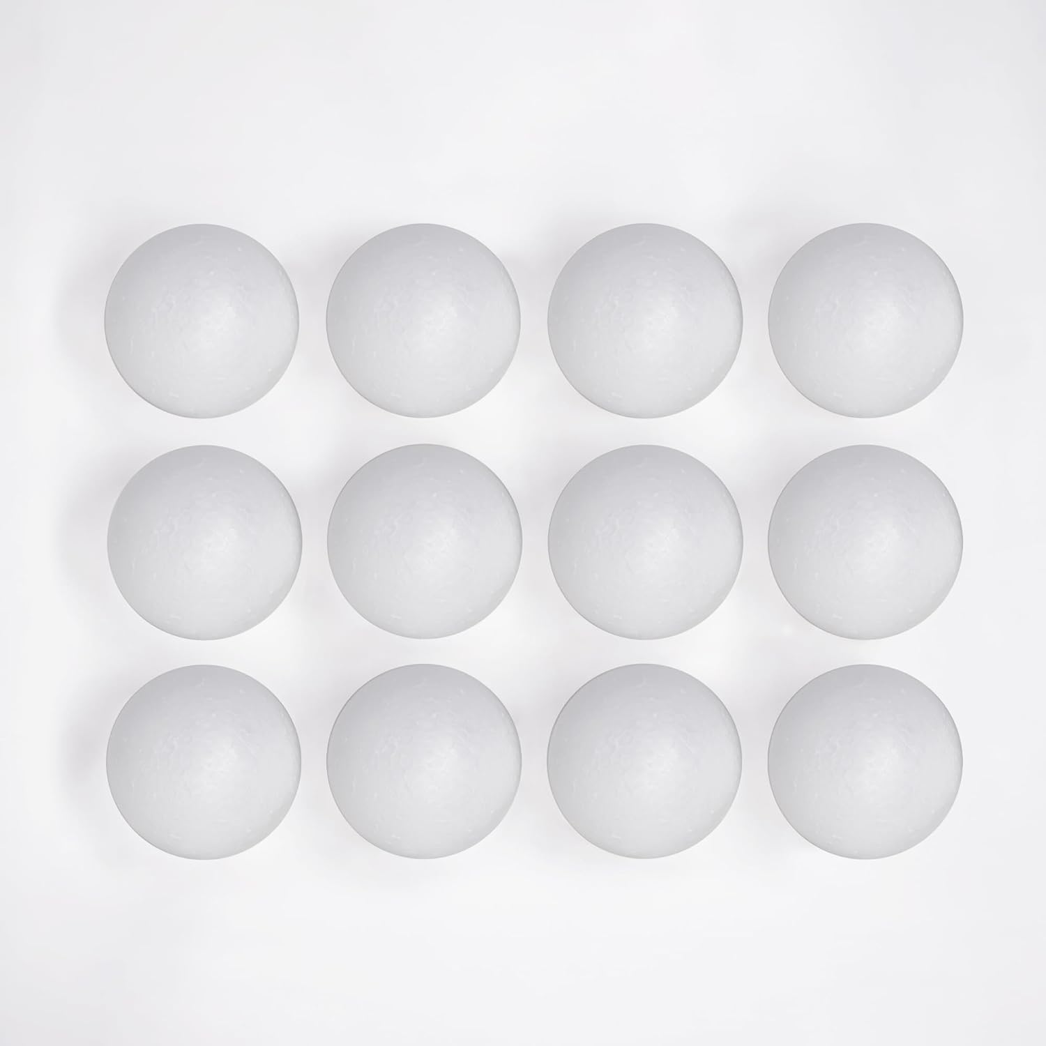 Evershine 12 Pack 4 Inch Craft Foam Ball - White Smooth Craft Foam Polystyrene Balls for DIY Craft and Art School Project