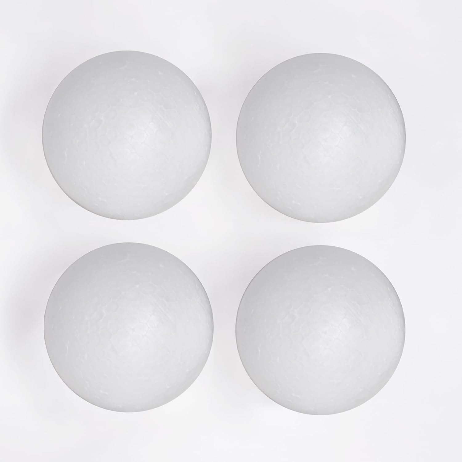 Evershine 4 Pack 6 Inch Craft Foam Ball - White Smooth Craft Foam Polystyrene Balls for DIY Craft and Art School Project