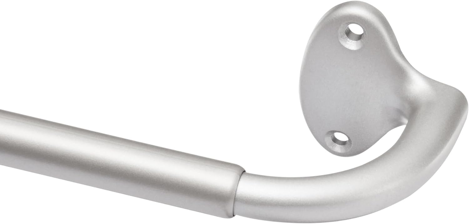 Amazon Basics Room Darkening Blackout Curtain Rod - 48" to 88", Nickel