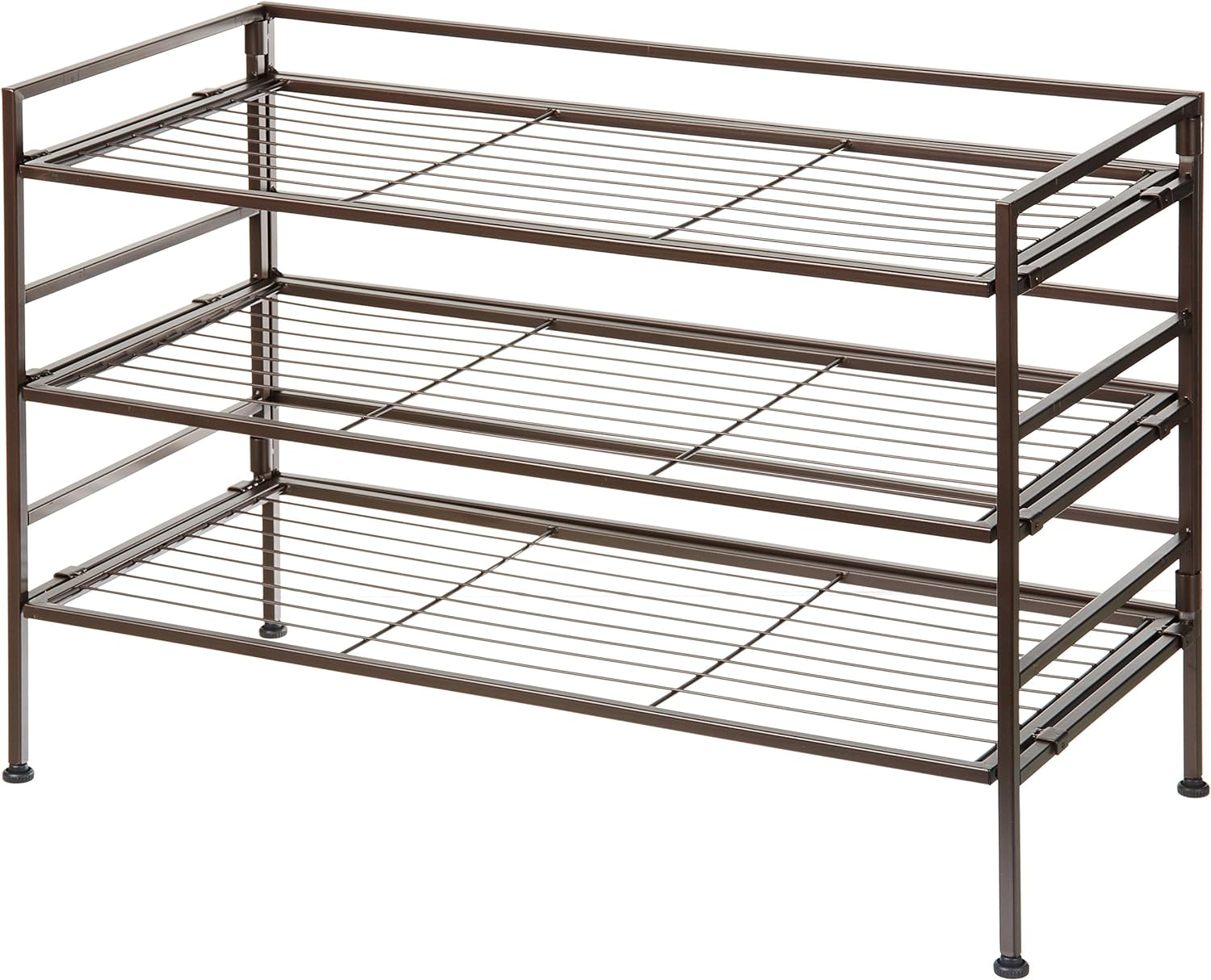 Amazon Basics 9-Pair Shoe Rack Organizer, Bronze