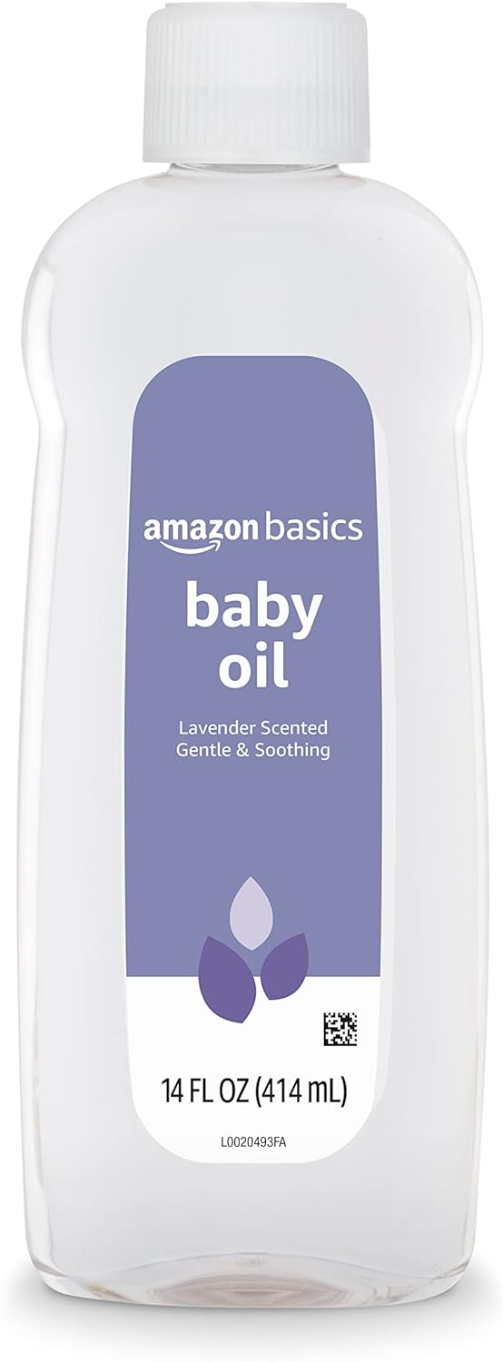 Amazon Basics Baby Oil, Lavender Scented, 14 Fluid Ounce, 1-Pack (Previously Solimo)