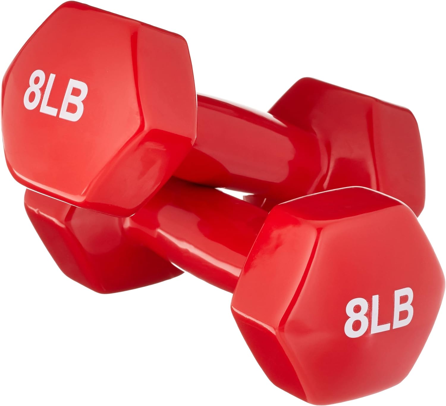 Amazon Basics Vinyl Hexagon Workout Dumbbell Hand Weight