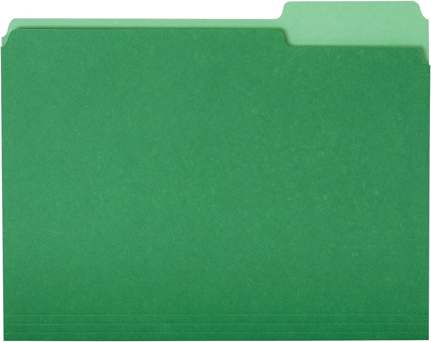 Amazon Basics File Folders, Letter Size, 1/3 Cut Tab, Bright Green, 36-Pack