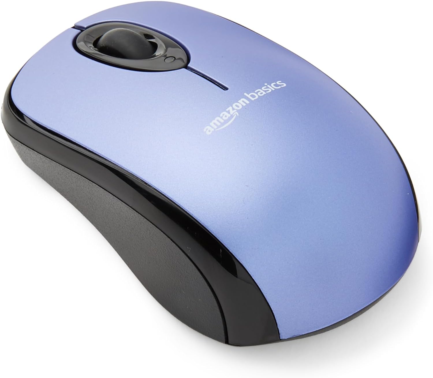 Amazon Basics 2.4 Ghz Wireless Optical Computer Mouse with USB Nano Receiver, Blue