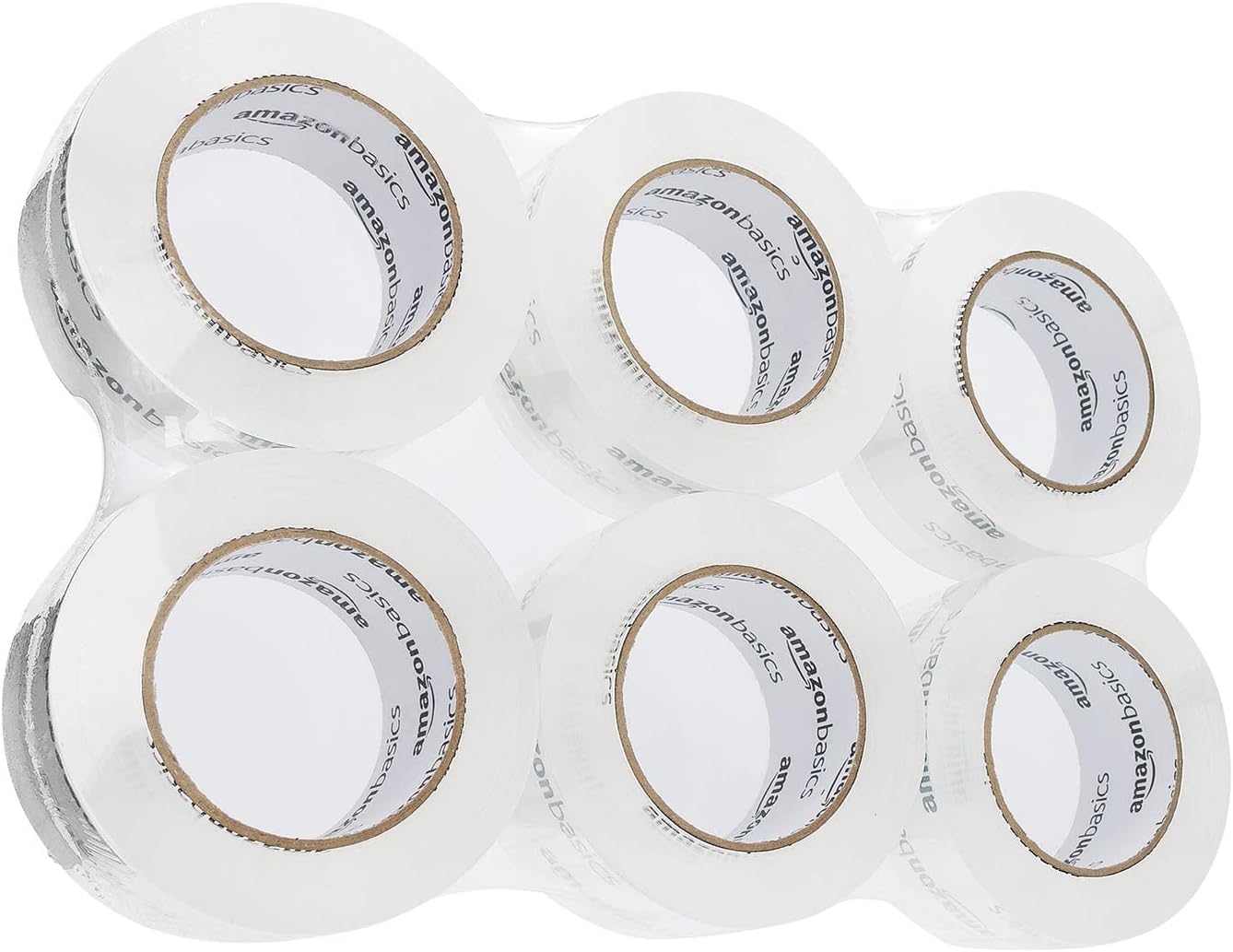 Amazon Basics Packing Tape, Designed for Moving, Storage and Packing, Shipping and Mailing, 1.88-Inch Wide x 109 Yards, Crystal Clear, 6-Pack