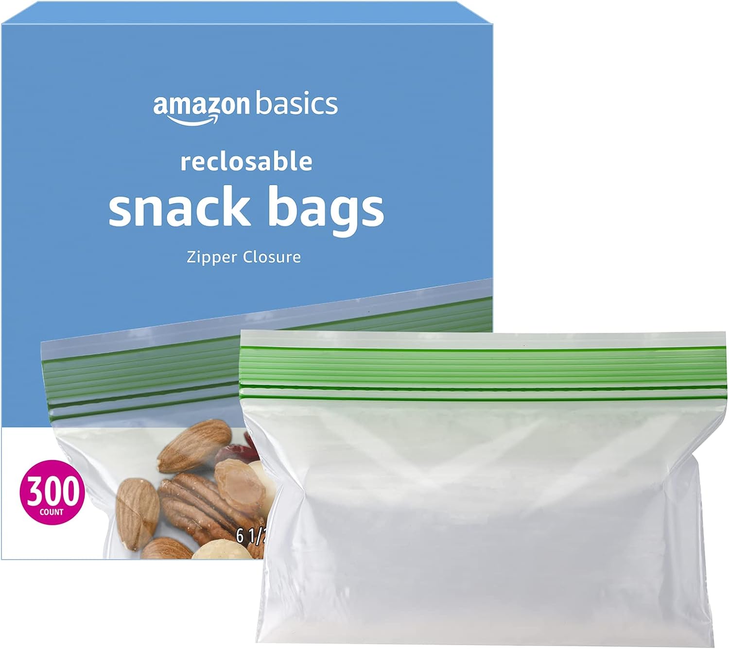 Amazon Basics Snack Storage Bags, 300 Count (Previously Solimo)