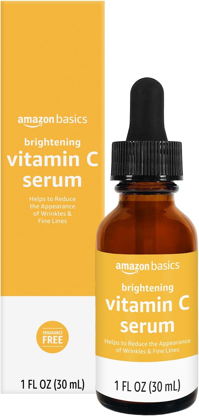 Amazon Basics Brightening Vitamin C Serum, 1 Fluid Ounce, 1-Pack