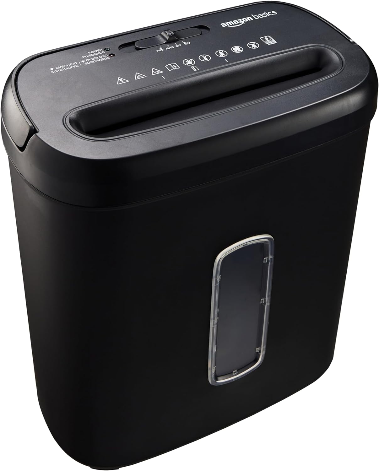 Amazon Basics 8-Sheet Cross Cut Paper Shredder and Credit Card Shredder - Black