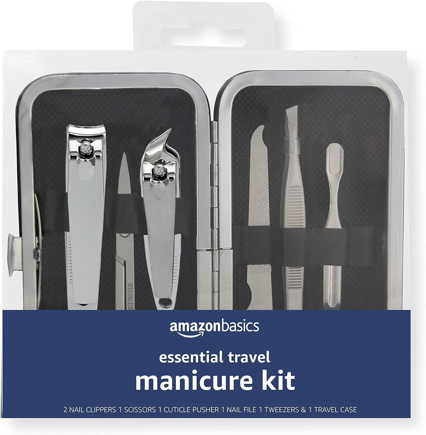 Amazon Basics 6-Piece Essential Travel Manicure Kit