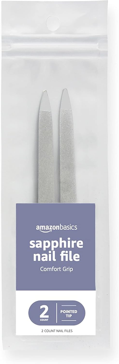 Amazon Basics Sapphire Nail File, 2-Pack