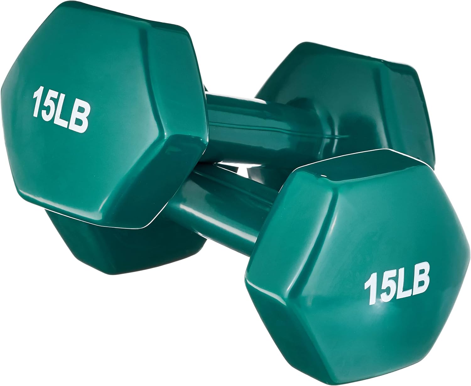 Amazon Basics Vinyl Hexagon Workout Dumbbell Hand Weight