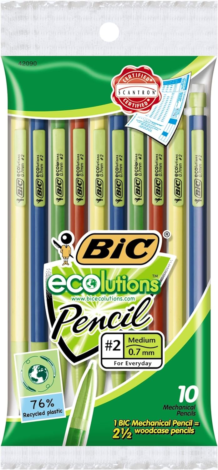 BIC Ecolutions Xtra-Life Mechanical Pencil, Medium Point (0.7mm), 10-Count