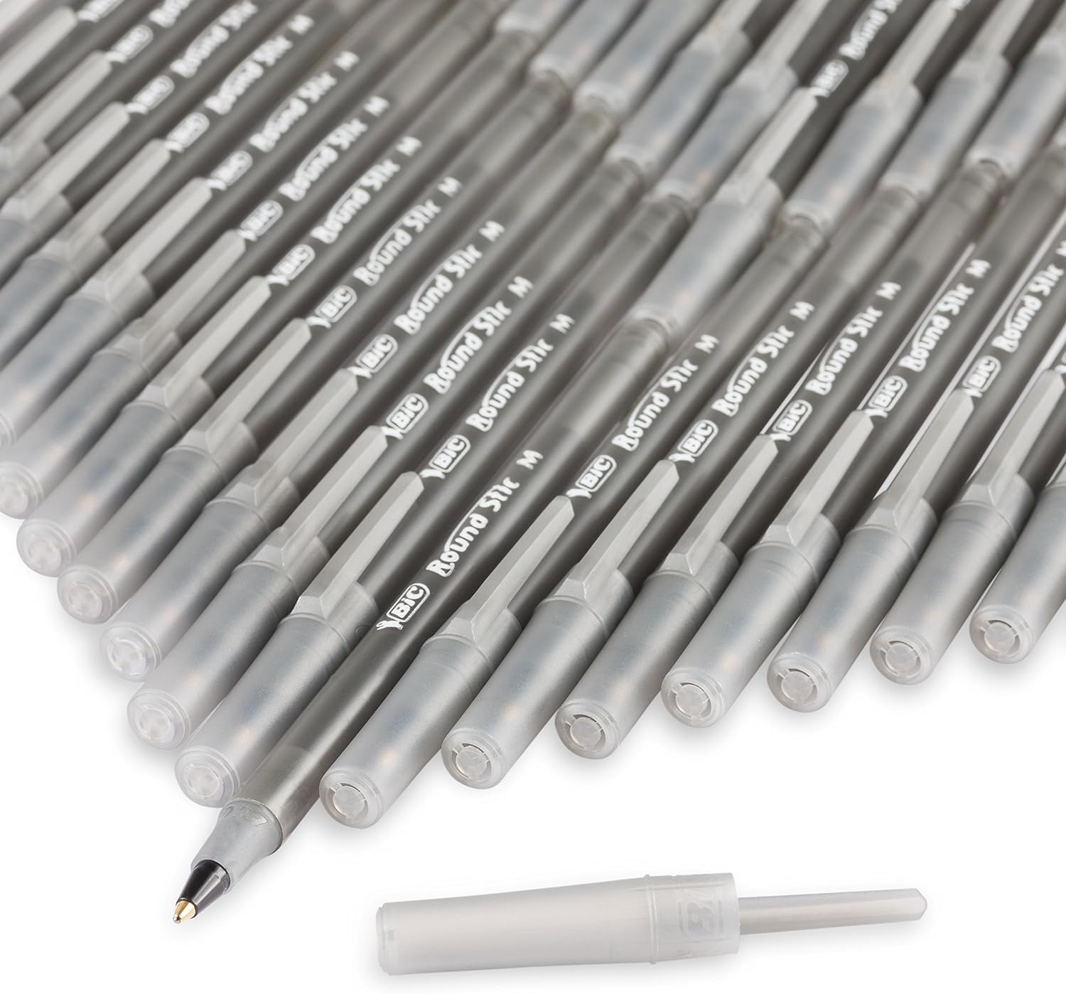 BIC Round Stic Xtra Life Ballpoint Pen, Medium Point (1.0mm) -- Pack of 216 Black Pens