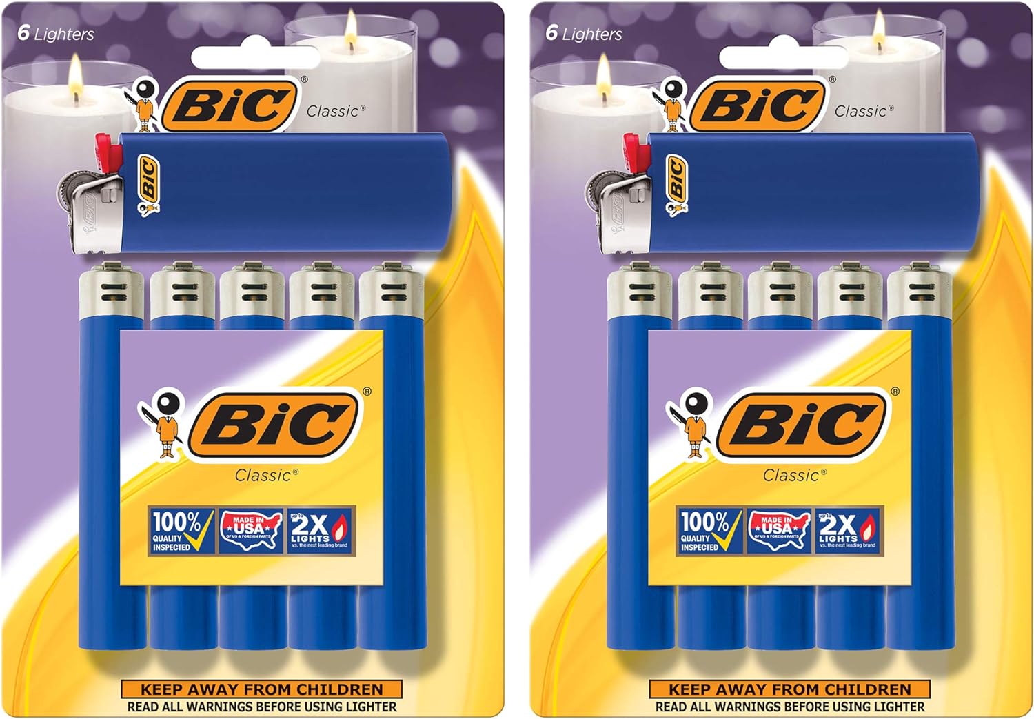 BIC Classic Lighter, Blue, 12-Pack (Packaging May Vary)