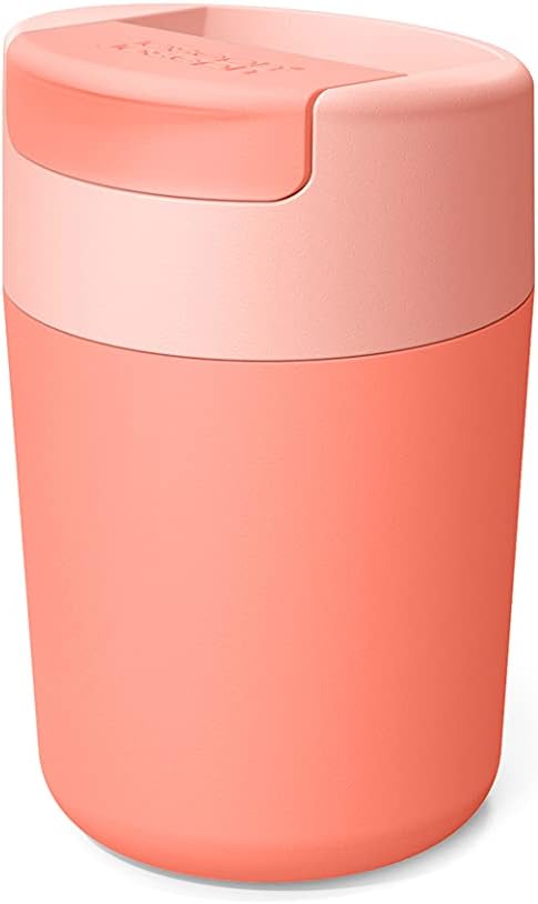 Joseph Joseph Sipp Travel Coffee Mug with Flip-top Cap - 340 ml (12 fl. oz) - Coral