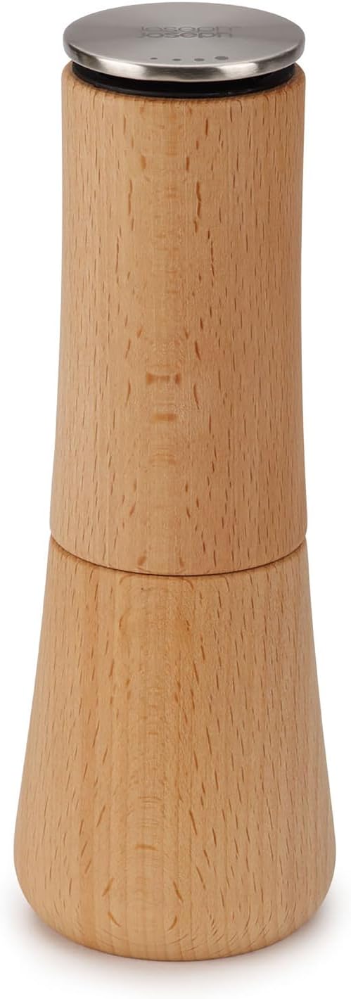 Joseph Joseph 20190 Milltop Wood Non-spill Kitchen Pepper Mill, Wood