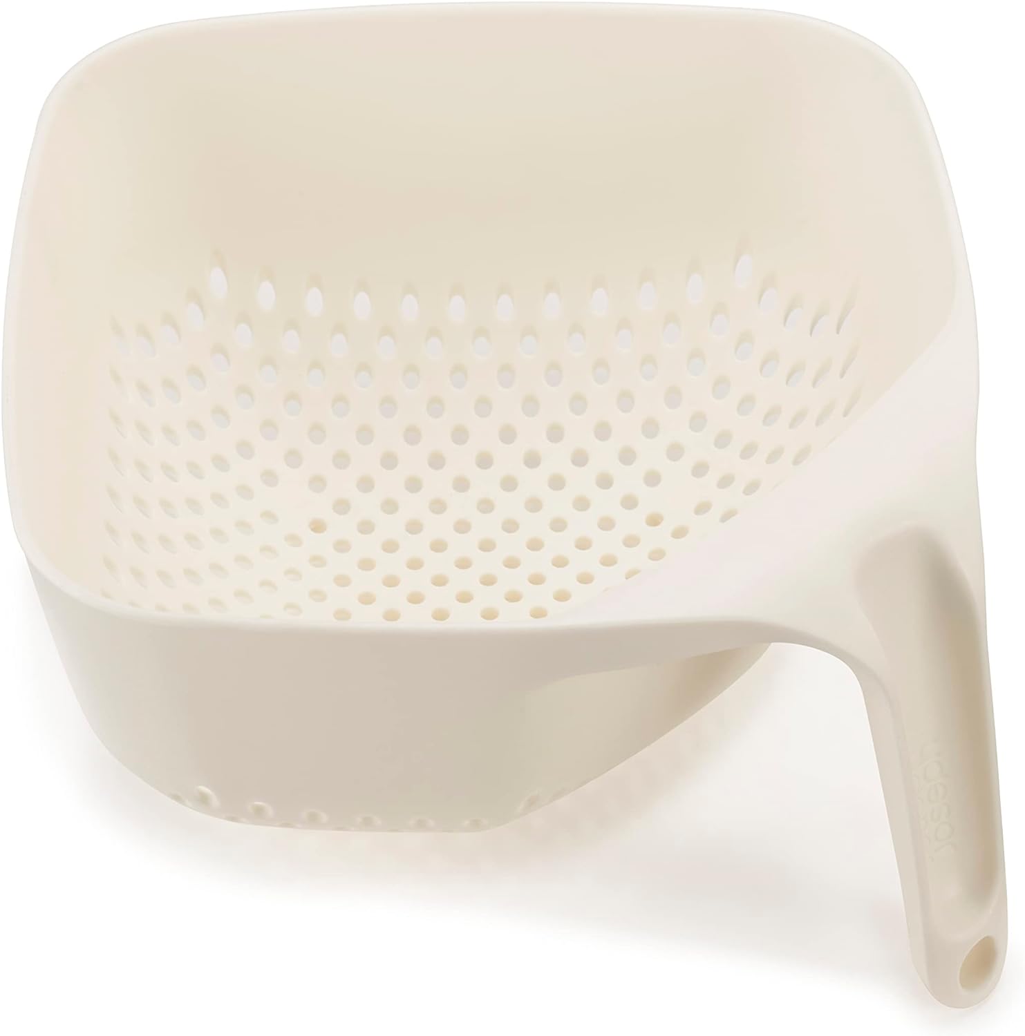 Joseph Joseph Square Colander Stackable with Easy-Pour Corners and Vertical Handle, Medium, White